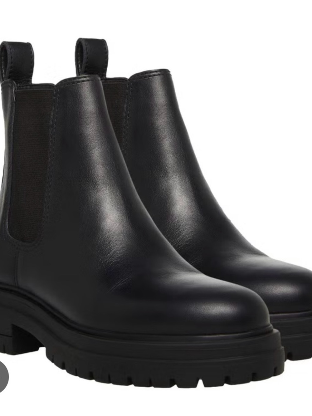 Steve Madden Black Chelsea Lug Sole Ankle Boots